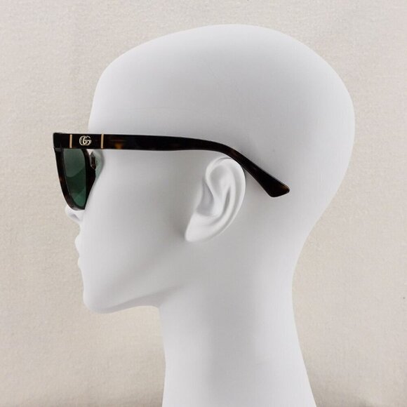 Gucci GG0637 Square Sunglasses Dark Havana Green OS - Picture 11 of 15